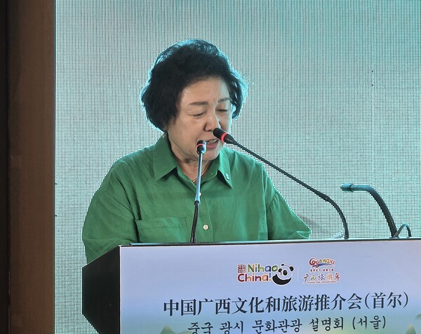 축사를 하고 있는 조태숙 서울시관광협회 회장 [사진=이상인 편집위원]